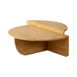 Tavolini Da Salotto|Salotto > Dmora Tavolino salotto irregolare quercia 90x60x35h cm - Azim Marrone Quercia