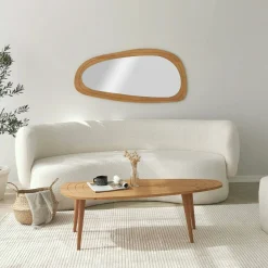 Tavolini Da Salotto|Salotto > Dmora Tavolino salotto ovale rovere 115x50x38h cm - Eugenia Marrone Rovere