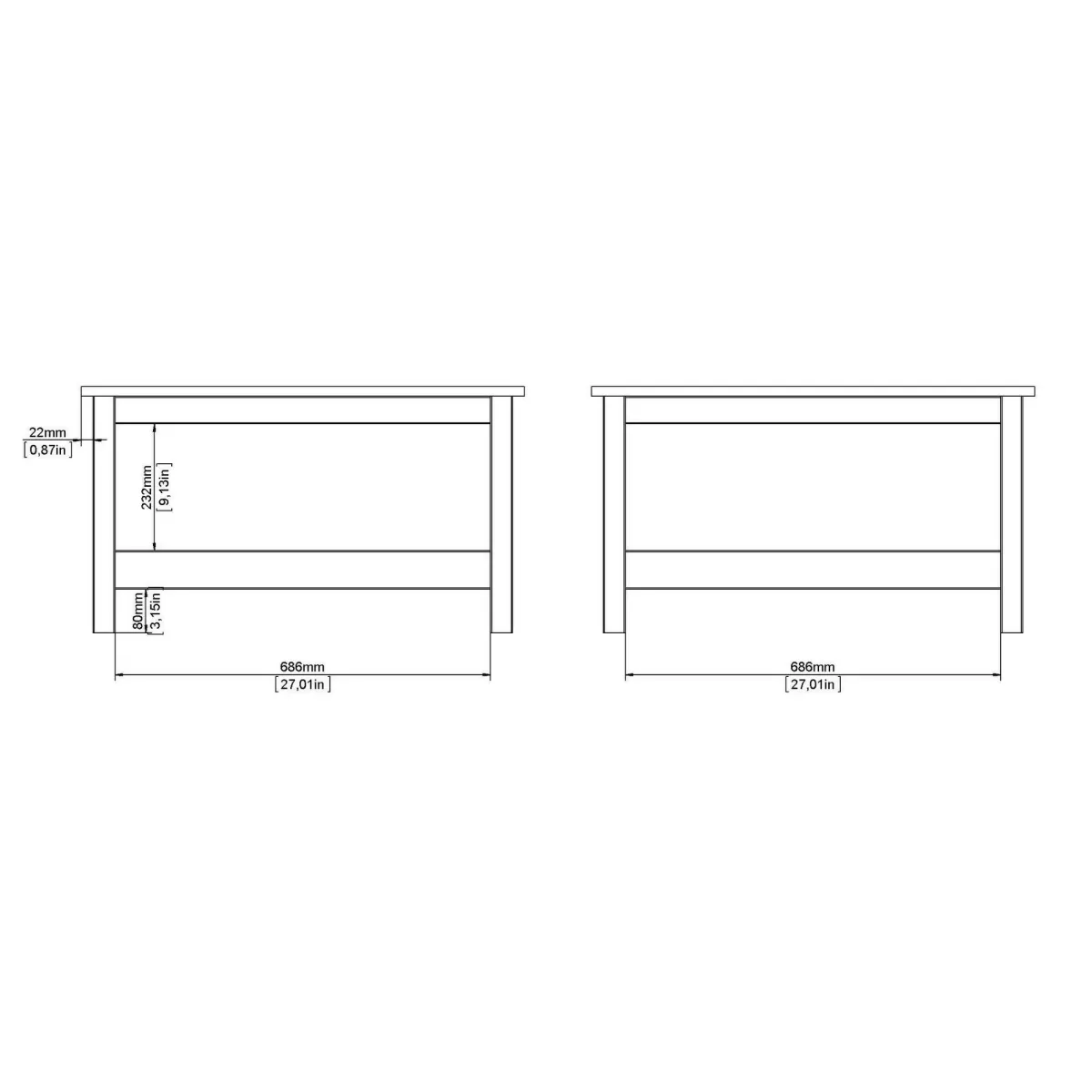 Tavolini Da Salotto > Dmora Tavolino salotto quadrato 81x81x45h cm - Casato Bianco