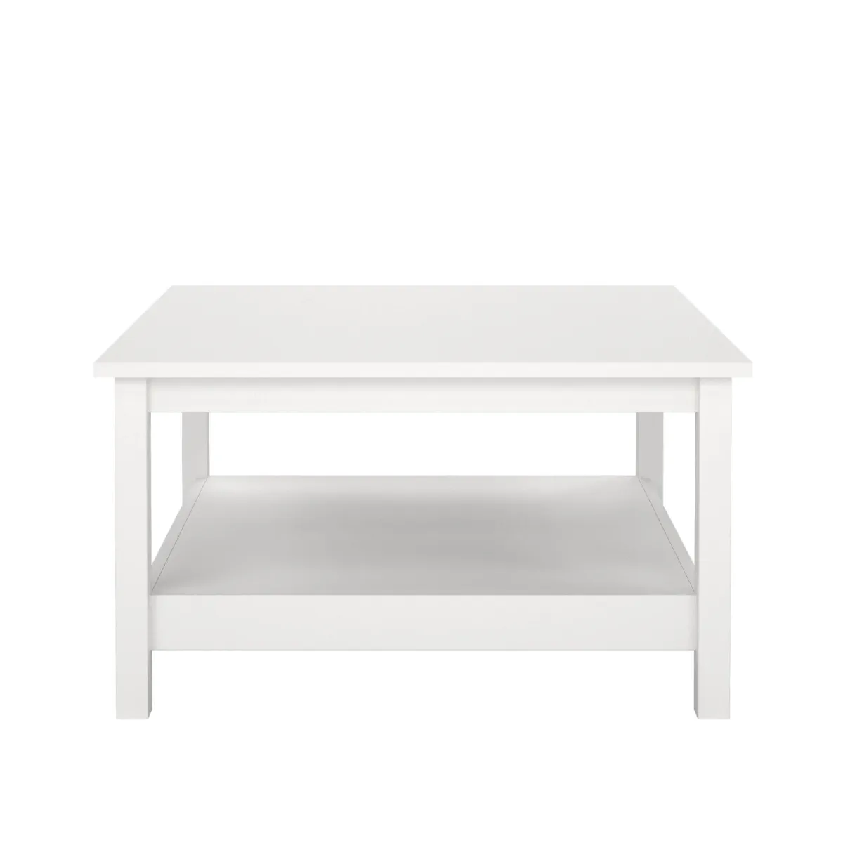 Tavolini Da Salotto > Dmora Tavolino salotto quadrato 81x81x45h cm - Casato Bianco