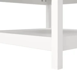 Tavolini Da Salotto > Dmora Tavolino salotto quadrato 81x81x45h cm - Casato Bianco