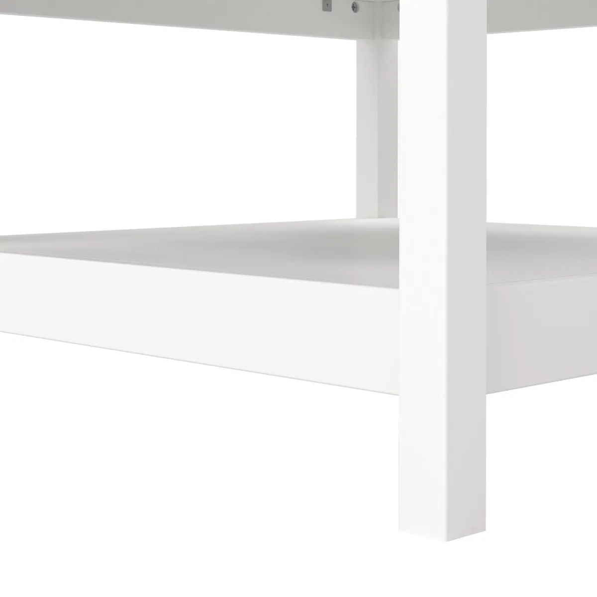 Tavolini Da Salotto > Dmora Tavolino salotto quadrato 81x81x45h cm - Casato Bianco