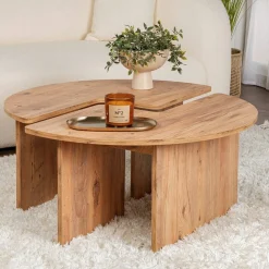 Tavolino salotto quadrato pino 90x90x41h cm - Tairn