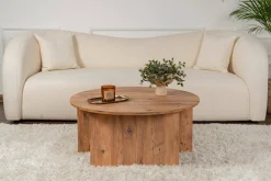 Tavolino salotto quadrato pino 90x90x41h cm - Tairn