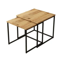 Tavolini Da Salotto > Dmora Tavolino salotto quadrato quercia 50x50x48h cm - Magliano Marrone Quercia