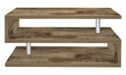 Tavolini Da Salotto|Salotto > Dmora Tavolino salotto rettangolare acero 90x55x41h cm - Natalia Marrone Acero