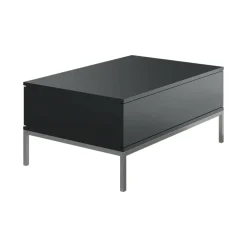 Tavolini Da Salotto|Salotto > Dmora Tavolino salotto rettangolare antracite e argento 90x60x40h cm - Vespero Argento, Nero Antracite