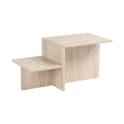 Tavolino salotto rettangolare beige 80x40x40h cm - Varian
