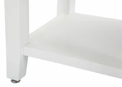 Tavolino salotto rettangolare bianco 45x40x54h cm con 1 cassetto - Guru