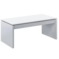 Tavolini Da Salotto|Salotto > Dmora Tavolino salotto rettangolare 102x43x50h cm - Adrina Bianco Lucido
