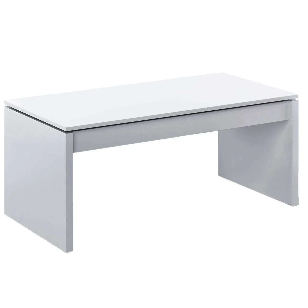 Tavolini Da Salotto|Salotto > Dmora Tavolino salotto rettangolare 102x43x50h cm - Adrina Bianco Lucido