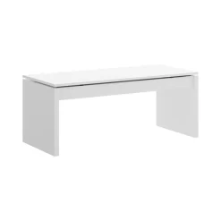 Tavolino salotto rettangolare bianco lucido 102x50x43h cm con portaoggetti - Audi