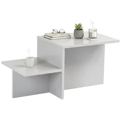 Tavolino salotto rettangolare grigio 80x40x40h cm - Varian