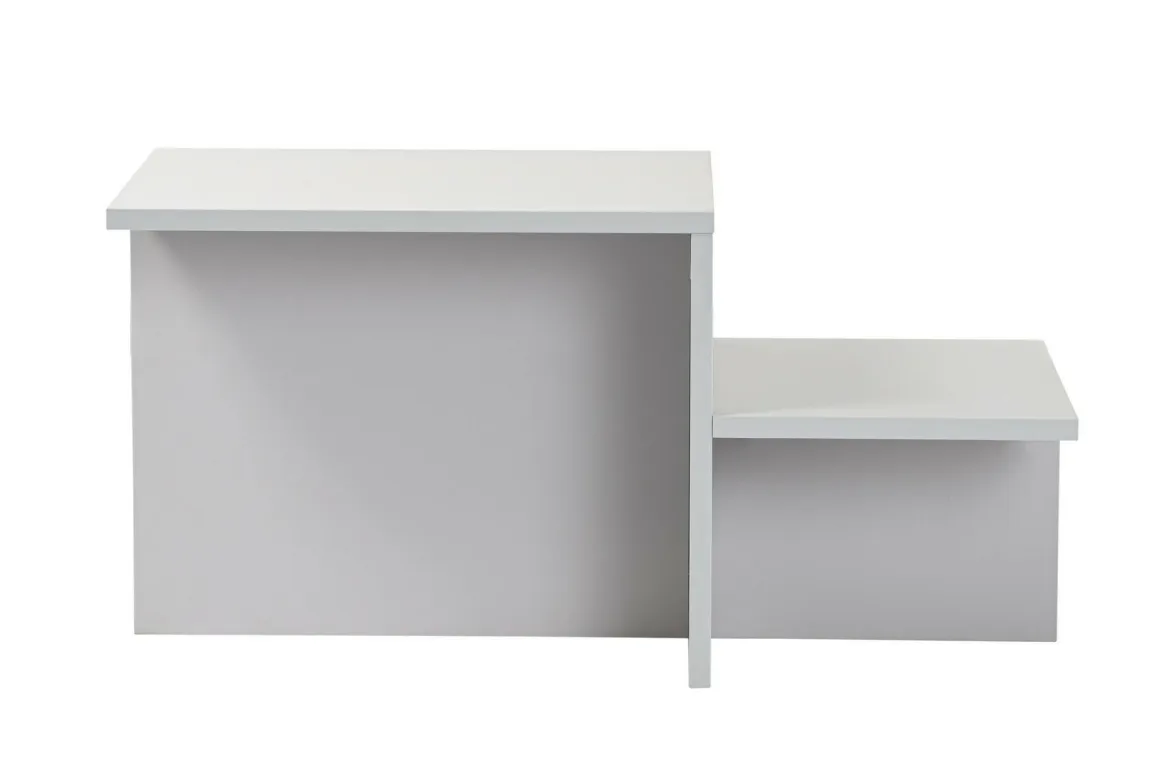 Tavolino salotto rettangolare grigio 80x40x40h cm - Varian