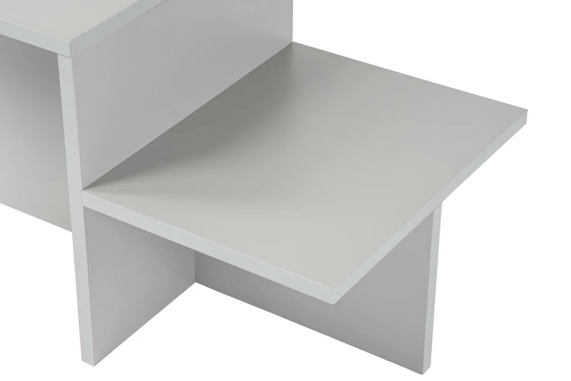 Tavolino salotto rettangolare grigio 80x40x40h cm - Varian