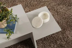 Tavolino salotto rettangolare grigio 80x40x40h cm - Varian