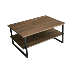 Tavolini Da Salotto|Salotto > Dmora Tavolino salotto rettangolare noce 85x60x40h cm - Aprica Marrone Noce