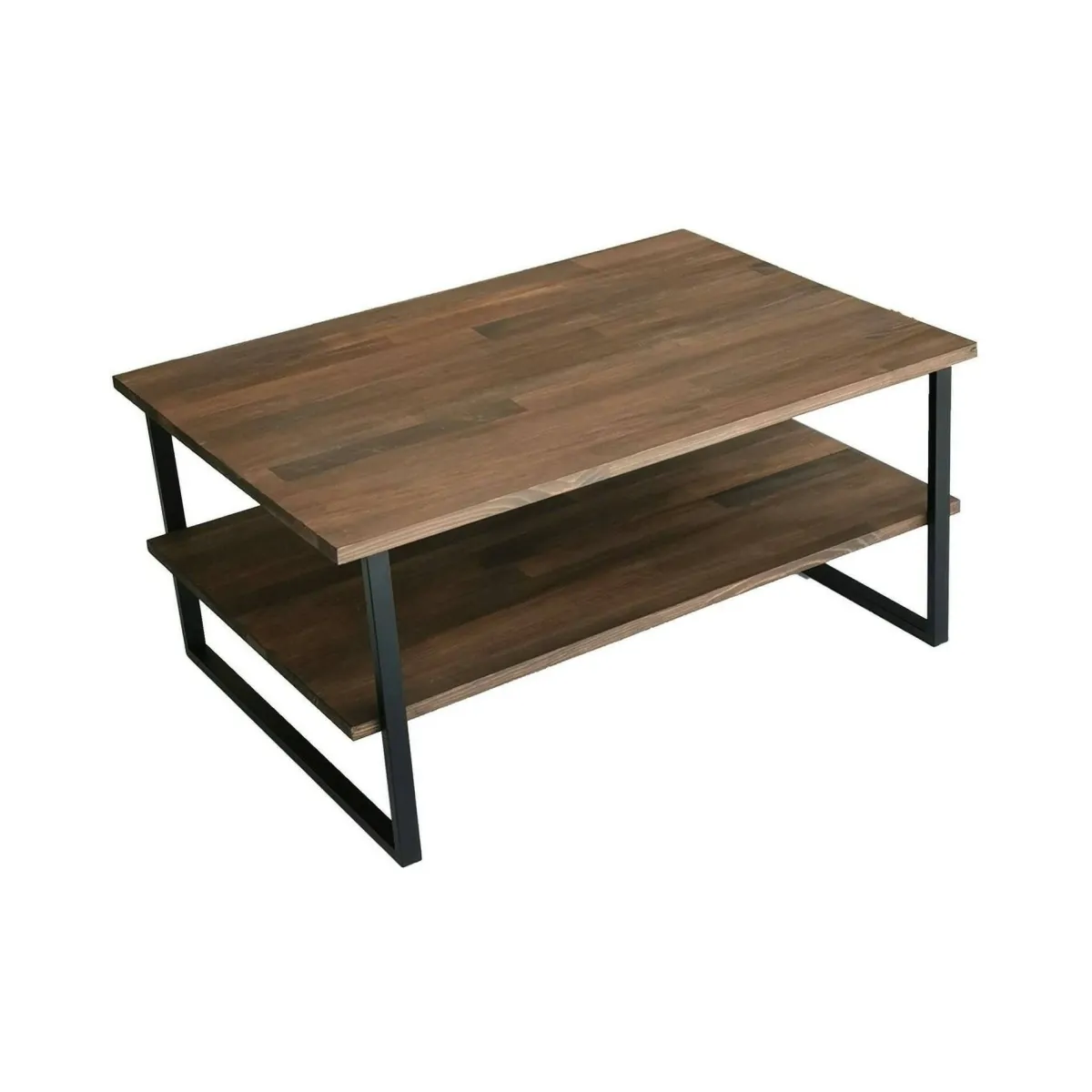 Tavolini Da Salotto|Salotto > Dmora Tavolino salotto rettangolare noce 85x60x40h cm - Aprica Marrone Noce