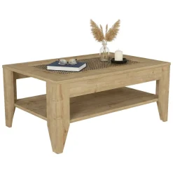 Tavolini Da Salotto|Salotto > Dmora Tavolino salotto rettangolare quercia e antracite 30x40x57h cm - Orione Nero Antracite, Marrone Quercia
