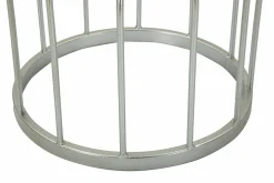 Tavolini Da Salotto > Dmora Tavolino salotto rotondo 37x37x58h cm - Calepio Argento