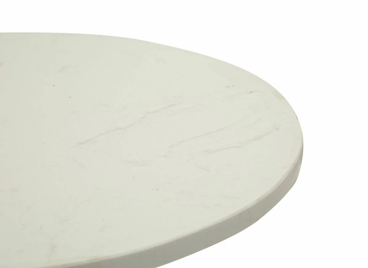 Tavolini Da Salotto > Dmora Tavolino salotto rotondo 37x37x58h cm - Calepio Argento