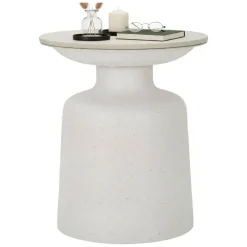 Tavolino salotto rotondo bianco 40x40x47h cm - Farfa