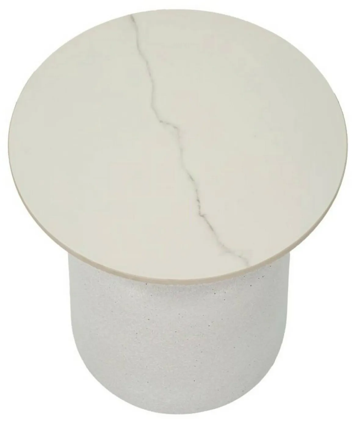 Tavolini Da Salotto > Dmora Tavolino salotto rotondo 45x45x39h cm - Ceva Bianco