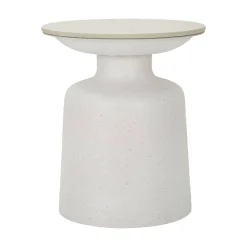 Tavolini Da Salotto > Dmora Tavolino salotto rotondo 45x45x39h cm - Ceva Bianco