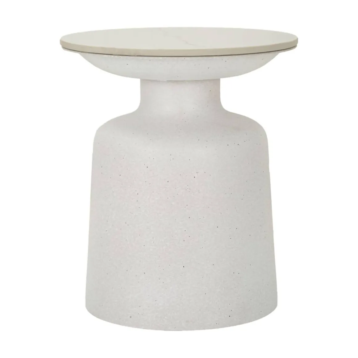 Tavolini Da Salotto > Dmora Tavolino salotto rotondo 45x45x39h cm - Ceva Bianco