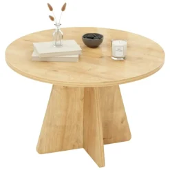 Tavolino salotto rotondo quercia 60x60x40h cm - Armanda