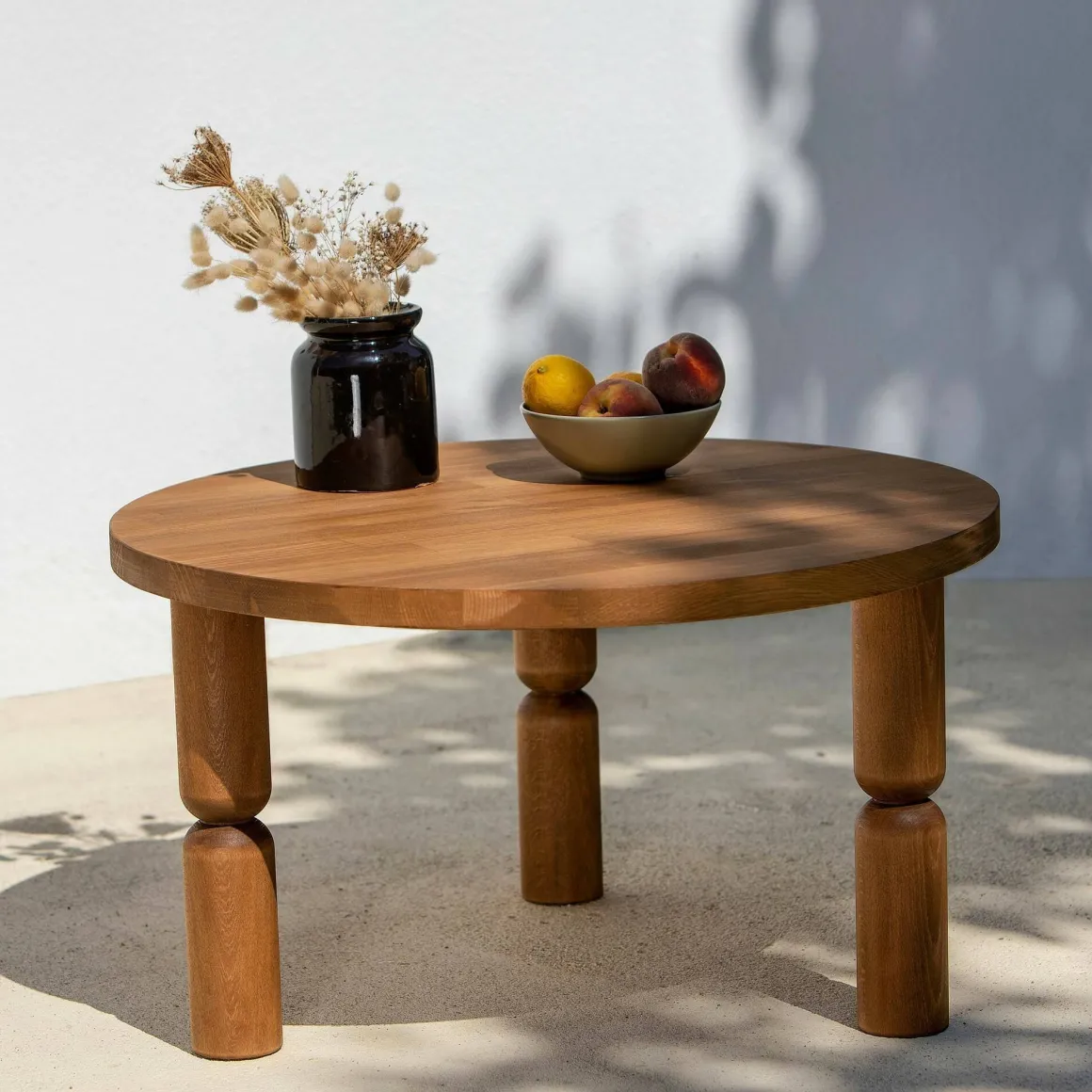 Tavolino salotto rotondo quercia 70x70x40h cm - Victorien