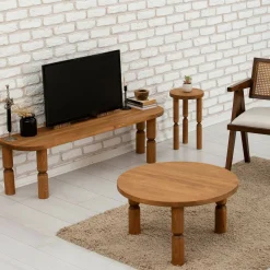 Tavolino salotto rotondo quercia 70x70x40h cm - Victorien