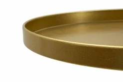 Tavolini Da Salotto > Dmora Tavolino soggiorno alto circolare oro 51x51x100h cm - Argile Oro Oro
