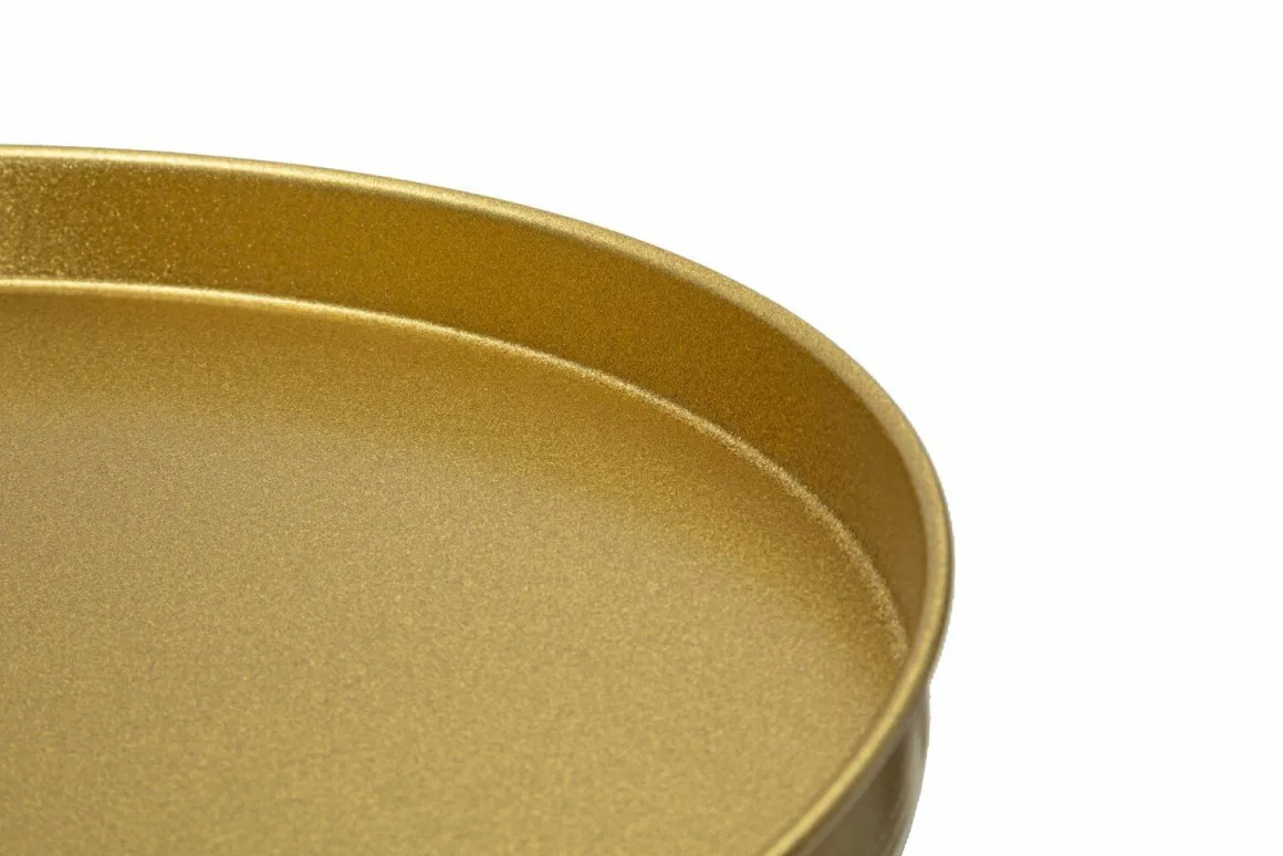 Tavolino soggiorno circolare oro 41x41x80h cm - Argile