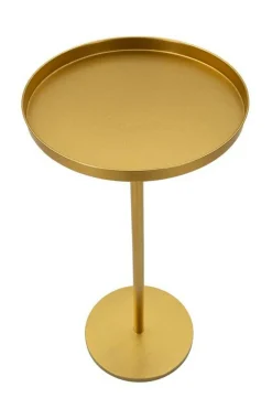 Tavolino soggiorno circolare oro 41x41x80h cm - Argile