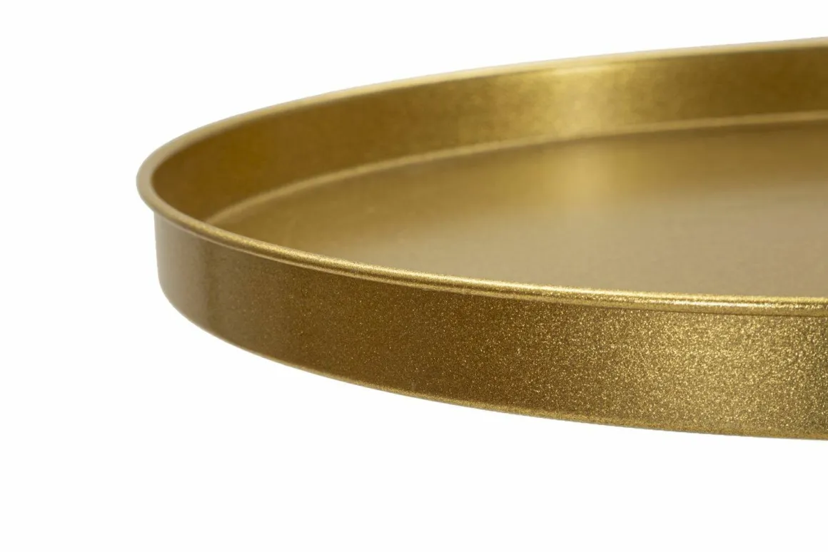 Tavolino soggiorno circolare oro 41x41x80h cm - Argile