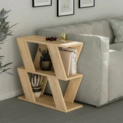 Tavolino soggiorno irregolare quercia 60x22x57h cm - Beniamina