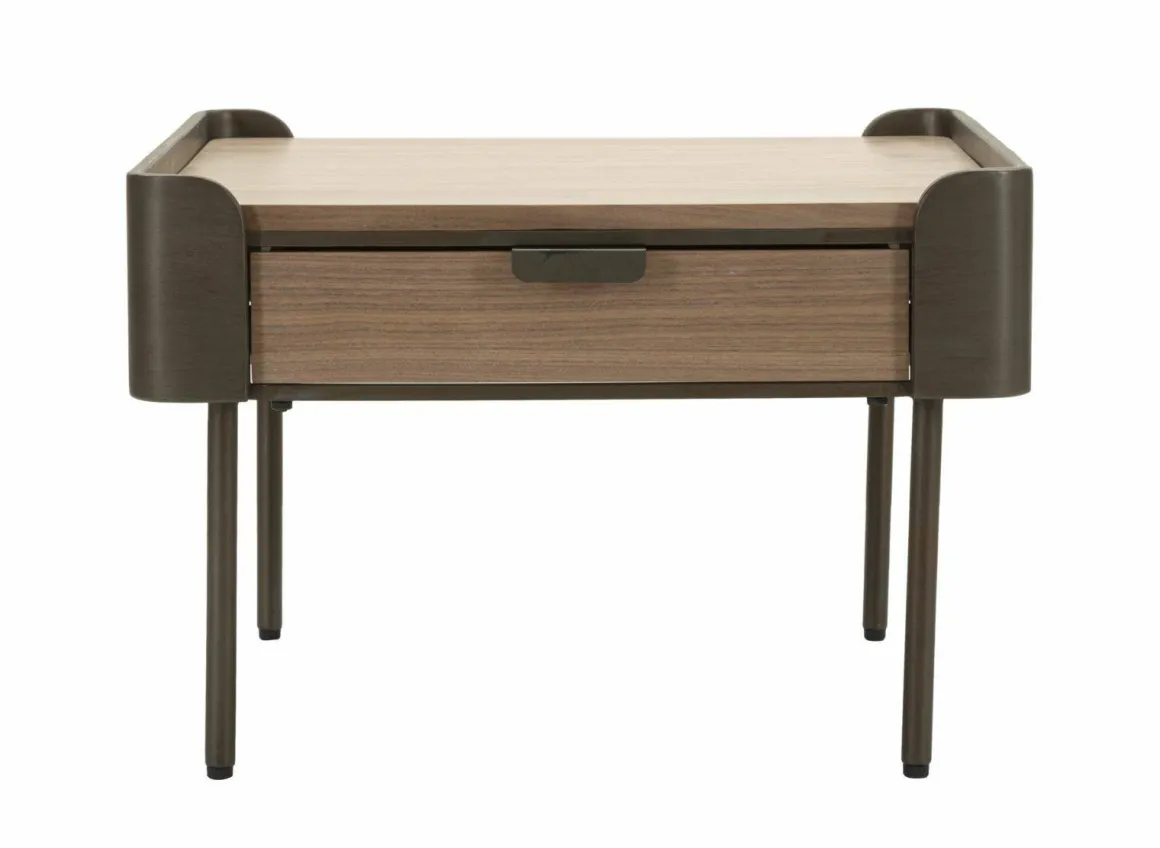 Tavolini Da Salotto > Dmora Tavolino soggiorno quadrato grigio e oro 40x40x42h cm - Collio Oro, Grigio