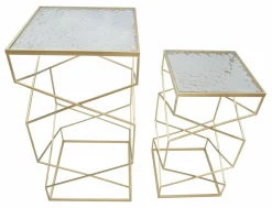 Tavolini Da Salotto > Dmora Tavolino soggiorno quadrato quercia 72x72x40h cm - Pieve Marrone Quercia