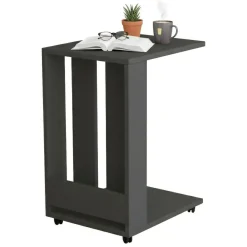 Tavolino soggiorno rettangolare antracite 37x45x60h cm - Kyant