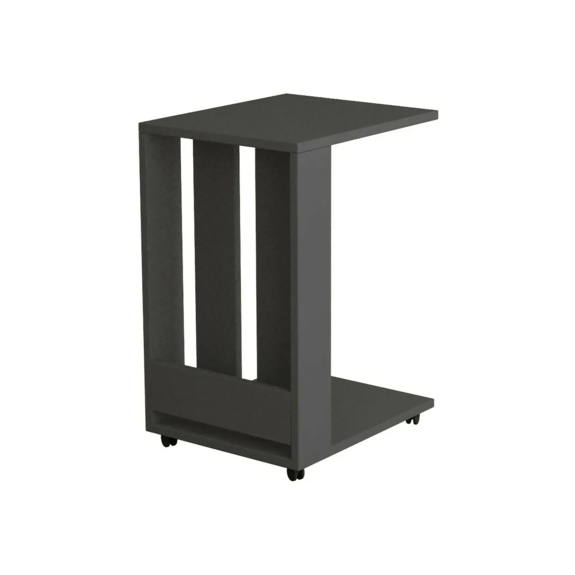 Tavolino soggiorno rettangolare antracite 37x45x60h cm - Kyant