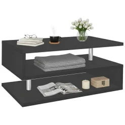 Tavolino soggiorno rettangolare antracite 90x55x41h cm - Natalia