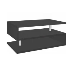 Tavolino soggiorno rettangolare antracite 90x55x41h cm - Natalia