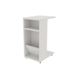 Tavolino soggiorno rettangolare bianco 30x40x63h cm - Blas