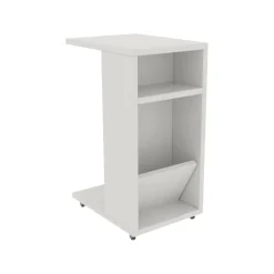 Tavolino soggiorno rettangolare bianco 30x40x63h cm - Blas