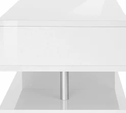 Tavolino soggiorno rettangolare bianco 90x55x41h cm - Natalia
