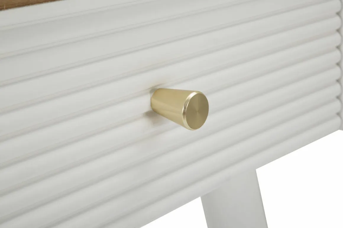 Tavolini Da Salotto > Dmora Tavolino soggiorno rettangolare bianco e nero 101x48x50h cm con 1 cassetto - Maximilien Nero, Bianco