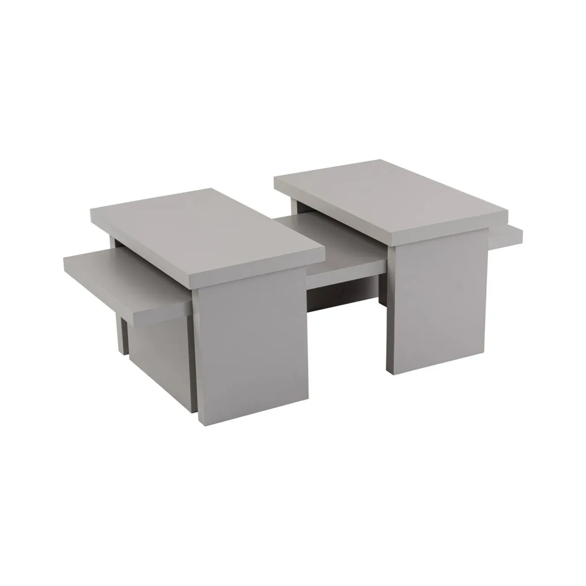 Tavolino soggiorno rettangolare grigio 110x45x41h cm - Amarantha