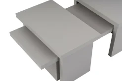 Tavolino soggiorno rettangolare grigio 110x45x41h cm - Amarantha