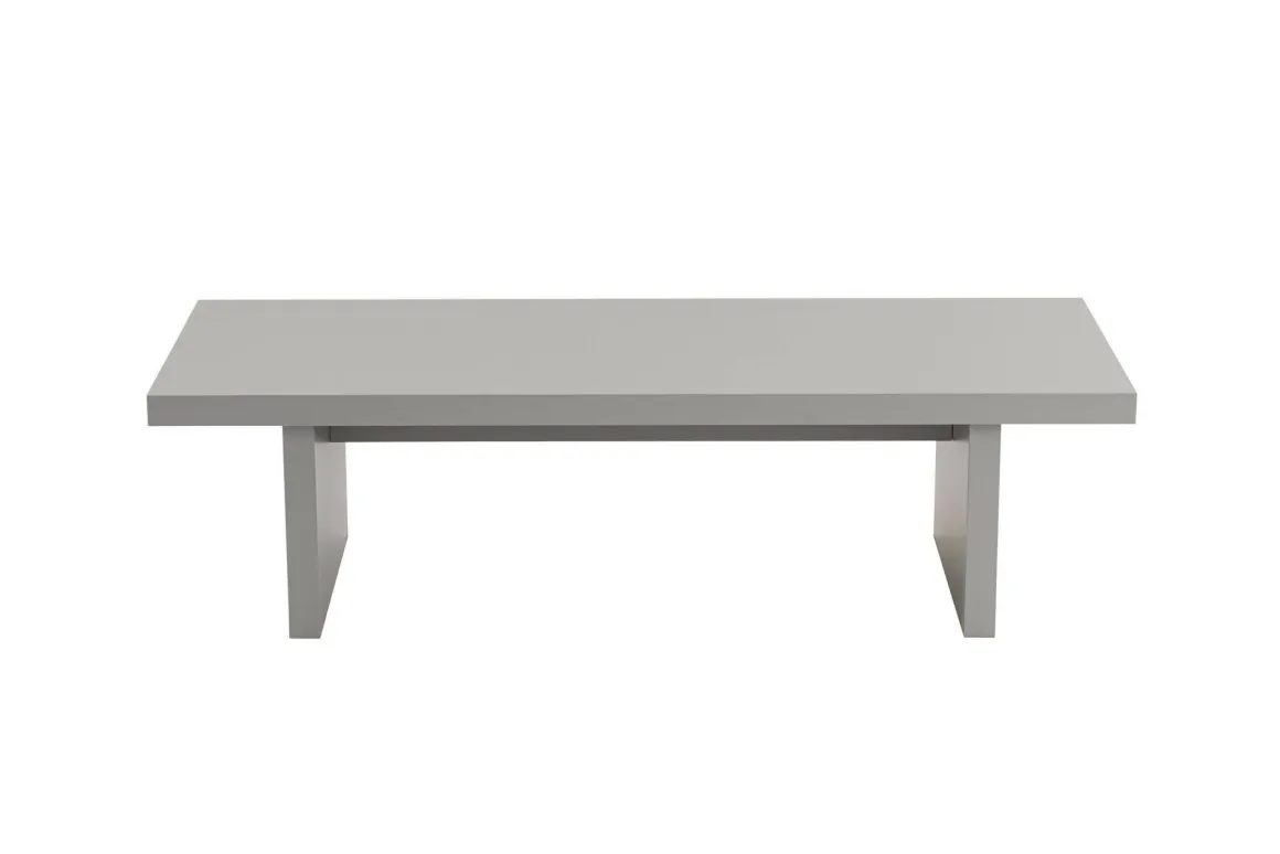 Tavolino soggiorno rettangolare grigio 110x45x41h cm - Amarantha